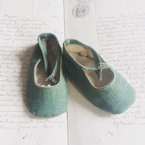 Pretty pastel coloured vintage child's shoes