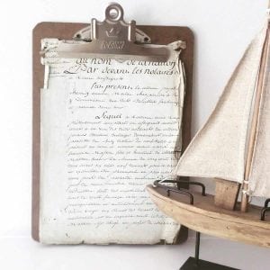 Delightful vintage wooden clipboard