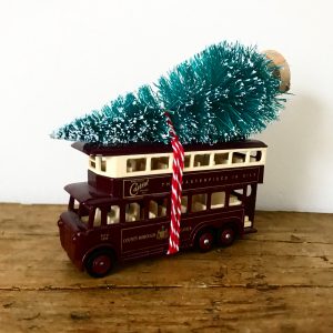 Wonderful Castrol advertising bus with bottle brush tree