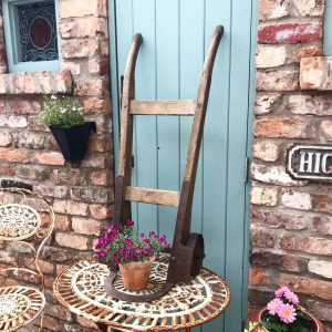 Wonderful old wooden sack cart