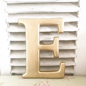Beautiful gold reclaimed letter E (30cm)