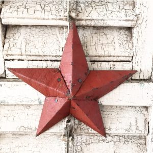 Beautiful small dark red Amish Barn Star