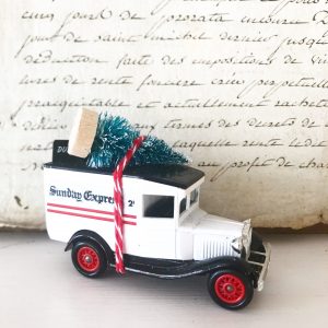 Lovely little Sunday Express van with bottle brush