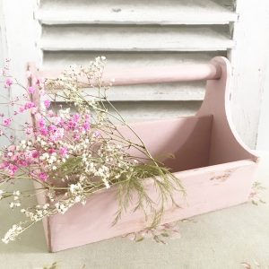 Gorgeous handmade distressed wooden trug