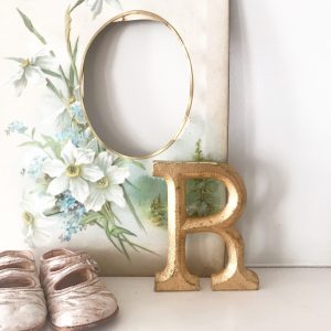 Wonderful gold reclaimed letter R (11cm)
