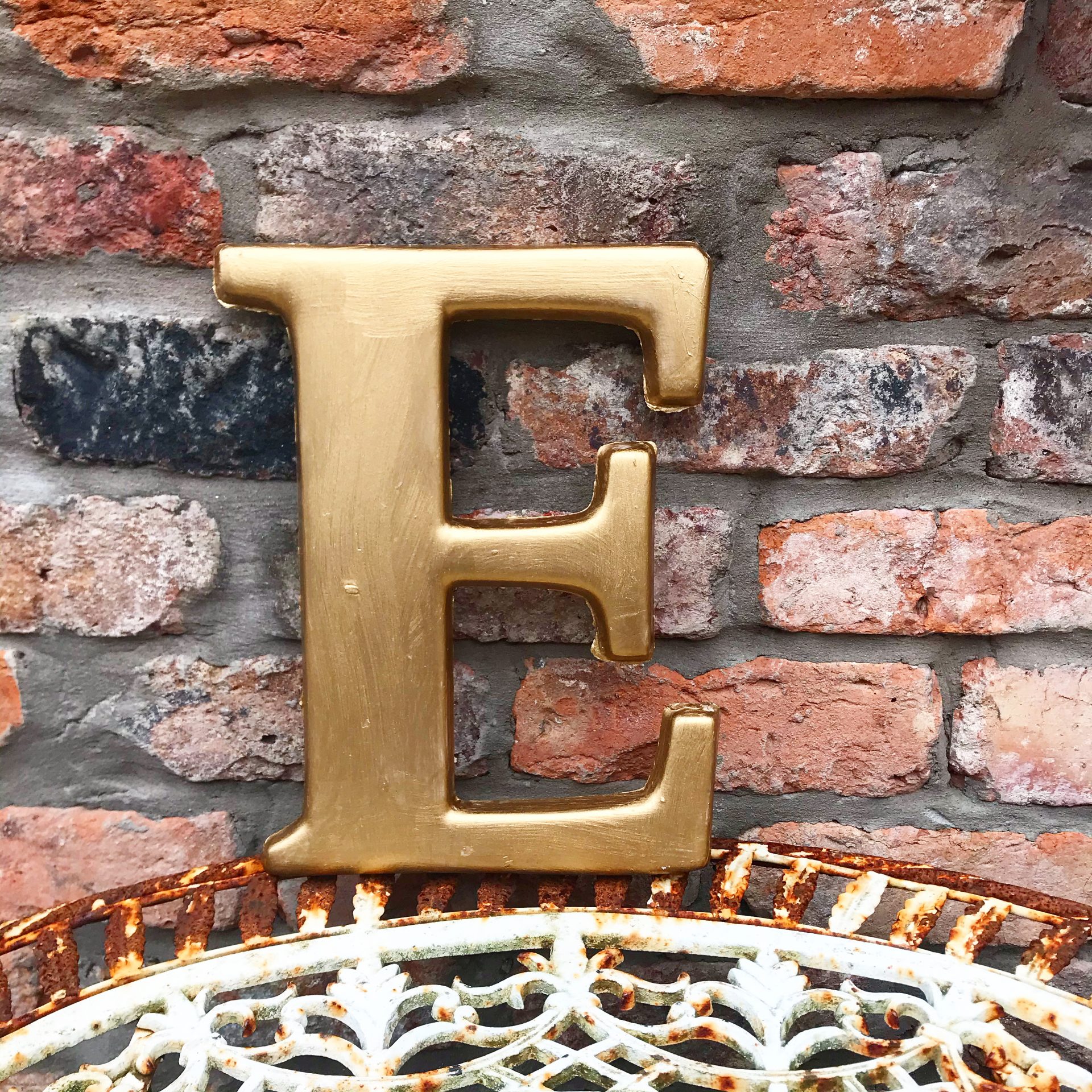 Beautiful gold reclaimed letter E (22cm)-2256-432F-B6EF-EBF6F939B8FD Beautiful gold reclaimed letter E (22cm)