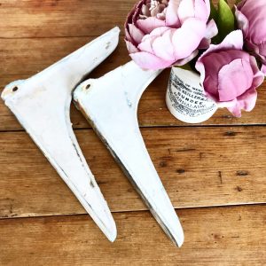 Wonderful pair of old cast iron brackets