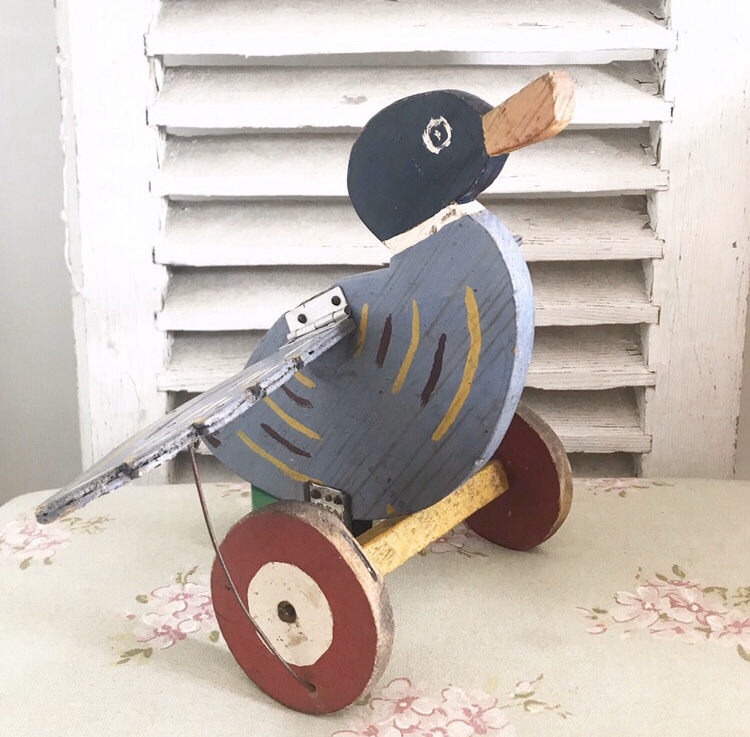 Beautiful Vintage Wooden Toy Duck Beautiful Vintage Wooden Toy Duck