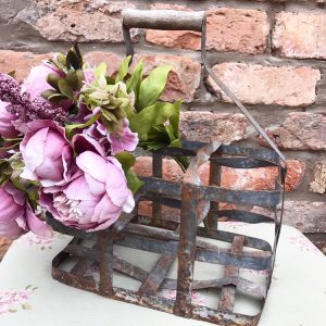 Wonderful vintage French milk bottle carrier