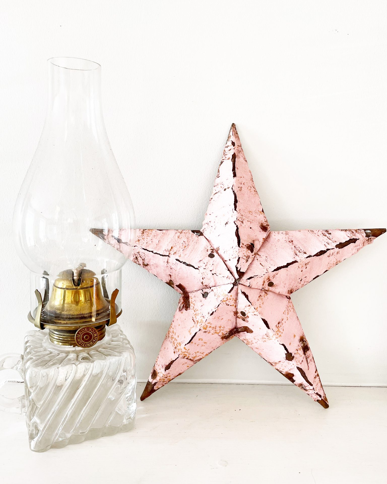Delightful rustic pink Amish barn star (11 inches) Delightful rustic pink Amish barn star (11 inches)